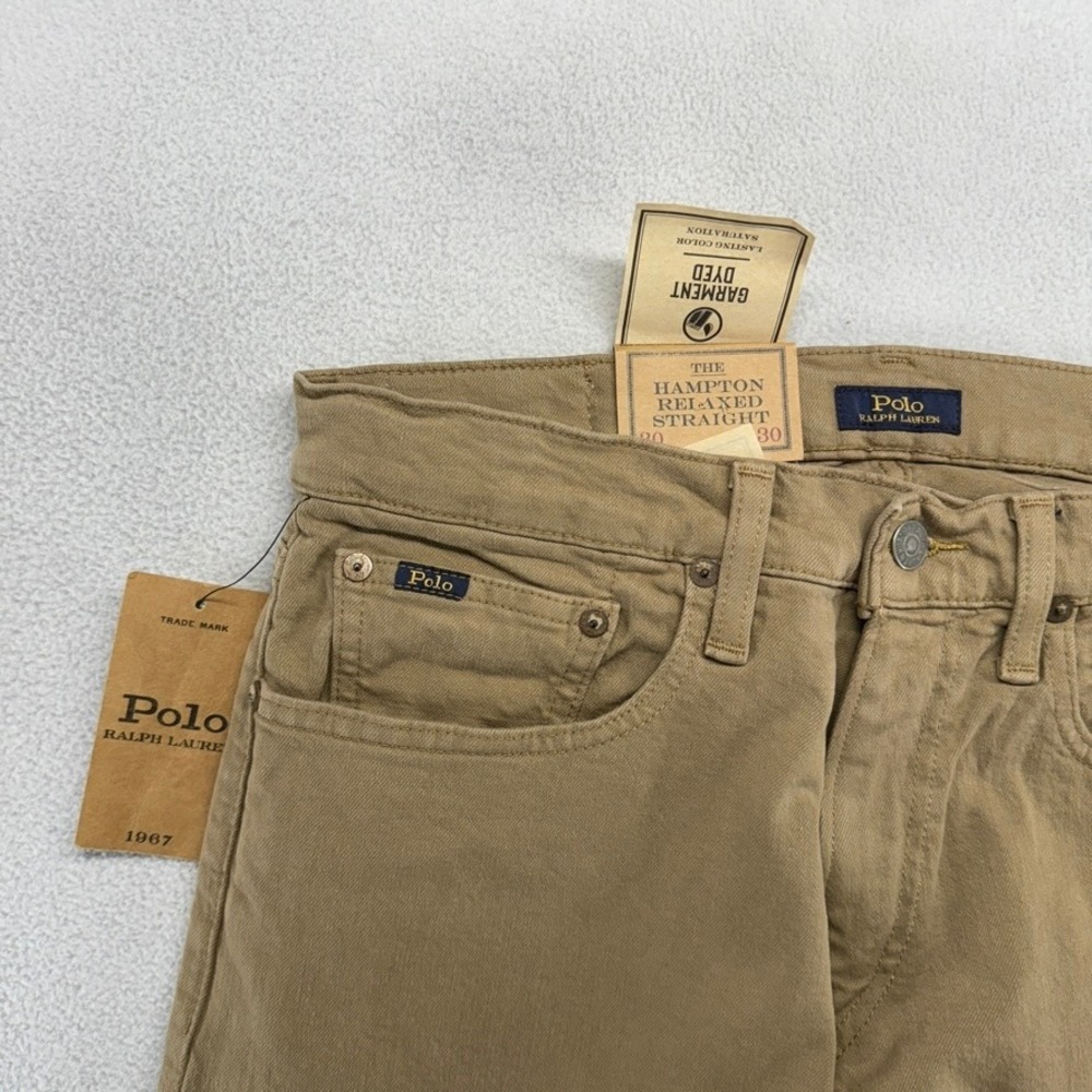 Ralph Lauren Jeans Mens 30x30 Brown Hampton Relaxed Straight Denim Cotton NEW - Picture 3 of 6